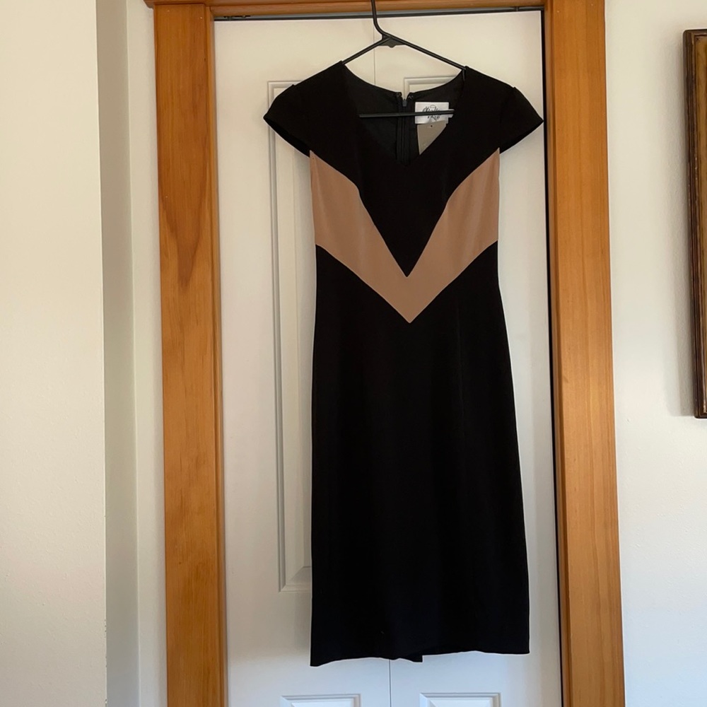Black and Tan Anthropologie midi dress size 4
